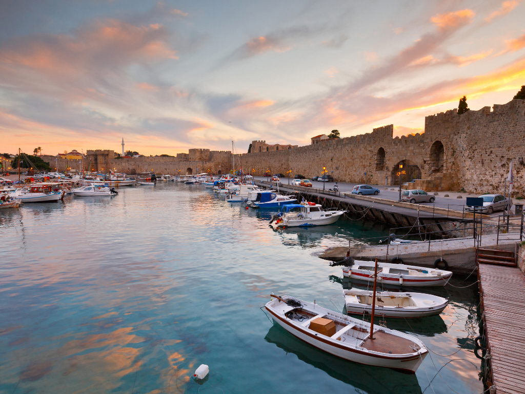 Sunset Rhodes Old Town